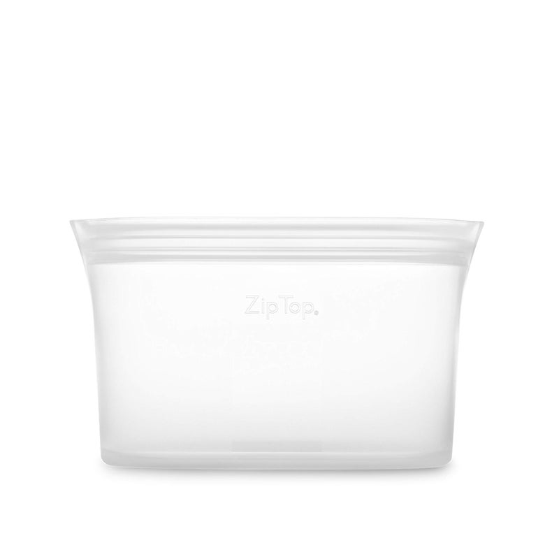 Zip Top Reusable Food Storage Bags | Medium Dish [Frost] | Silicone Meal Prep Container | Microwave, Dishwasher and Freezer Safe | Made in The USA - Image 2